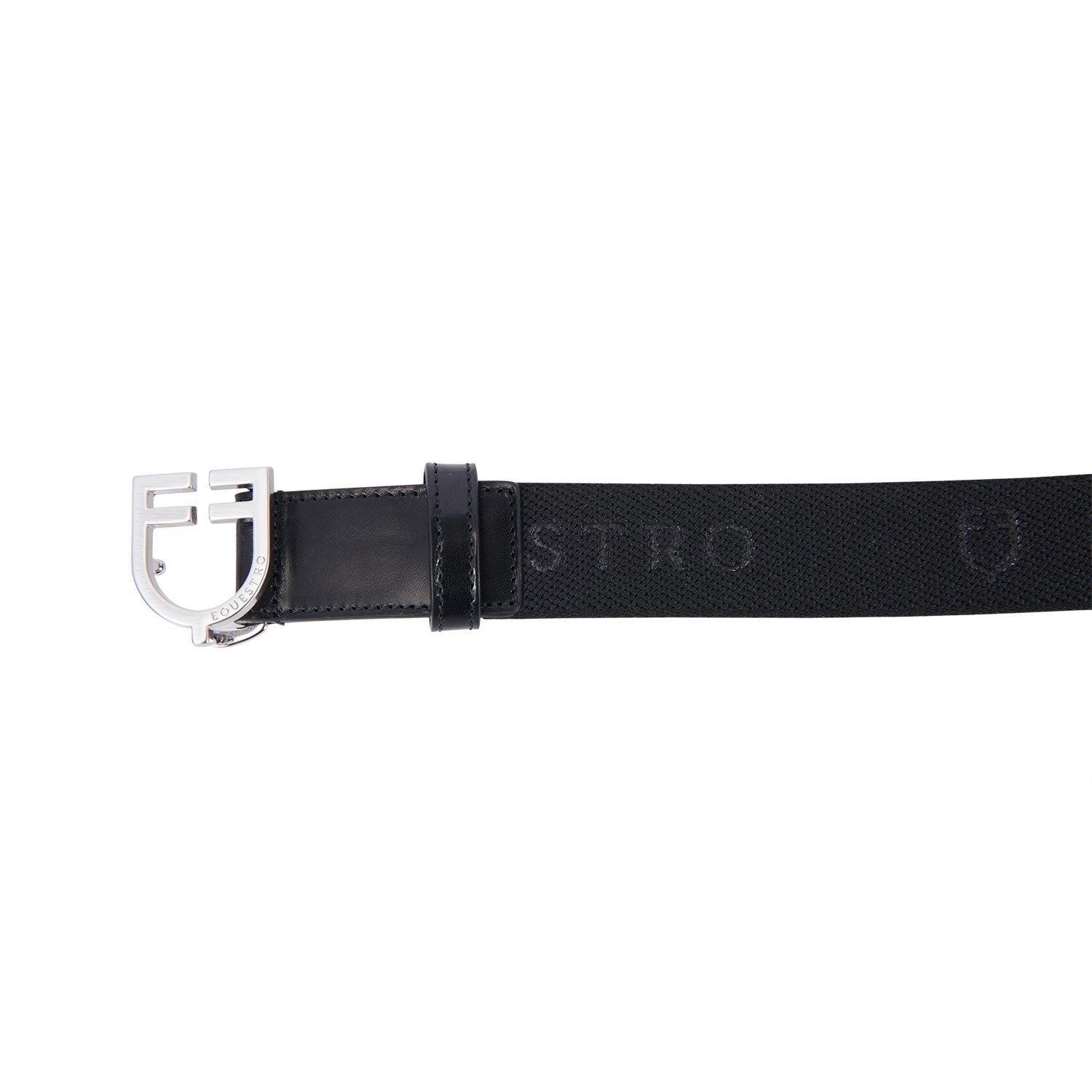 Gürtel Leather Belt With Elastic And Lettering