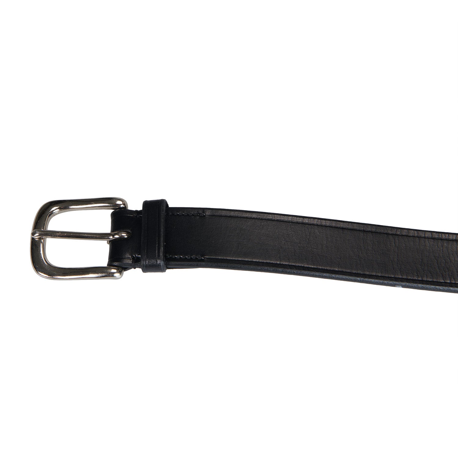 Ceinture en cuir à courroie avec broderie en noir et blanc