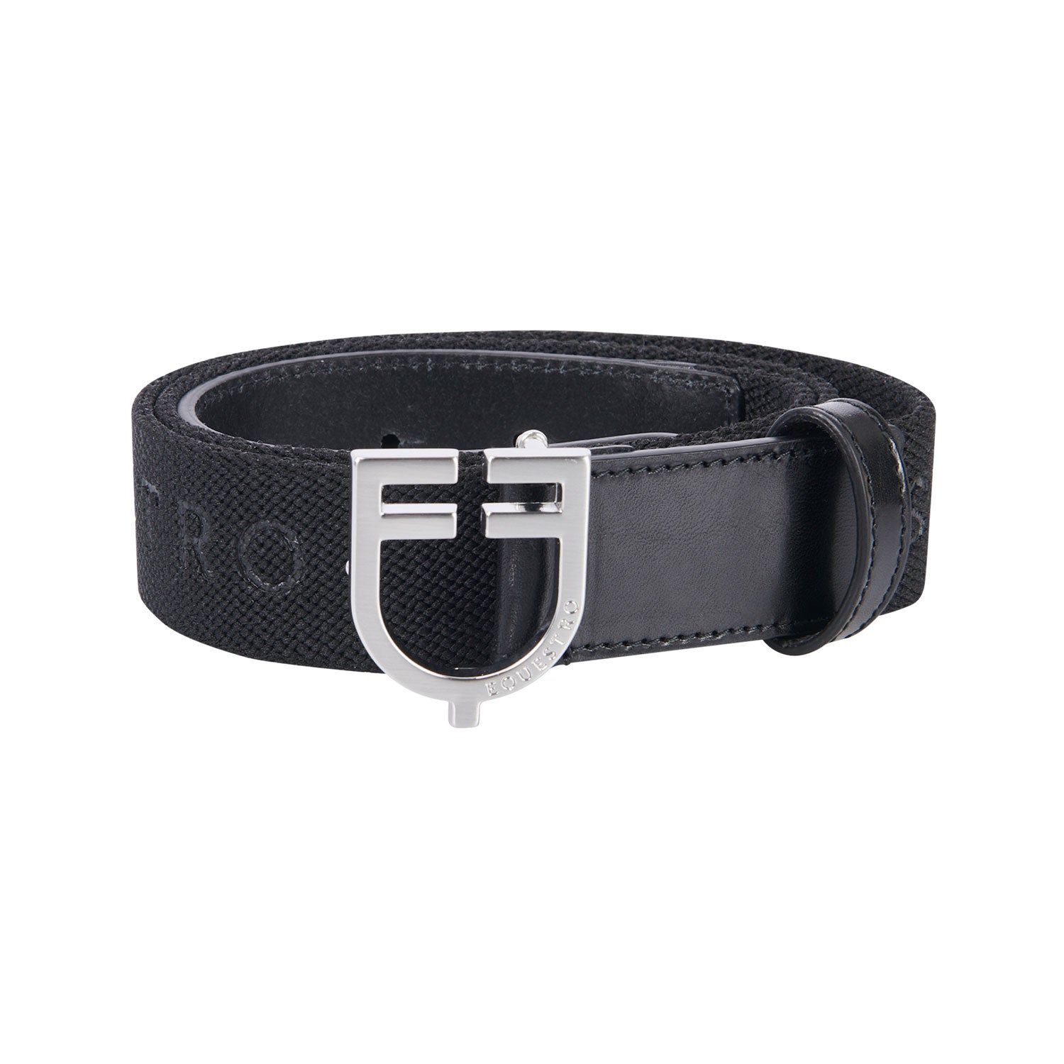 Gürtel Leather Belt With Elastic And Lettering