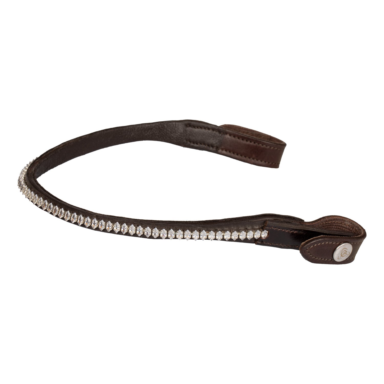 Browband de sangle de hareng avec cristal ovale