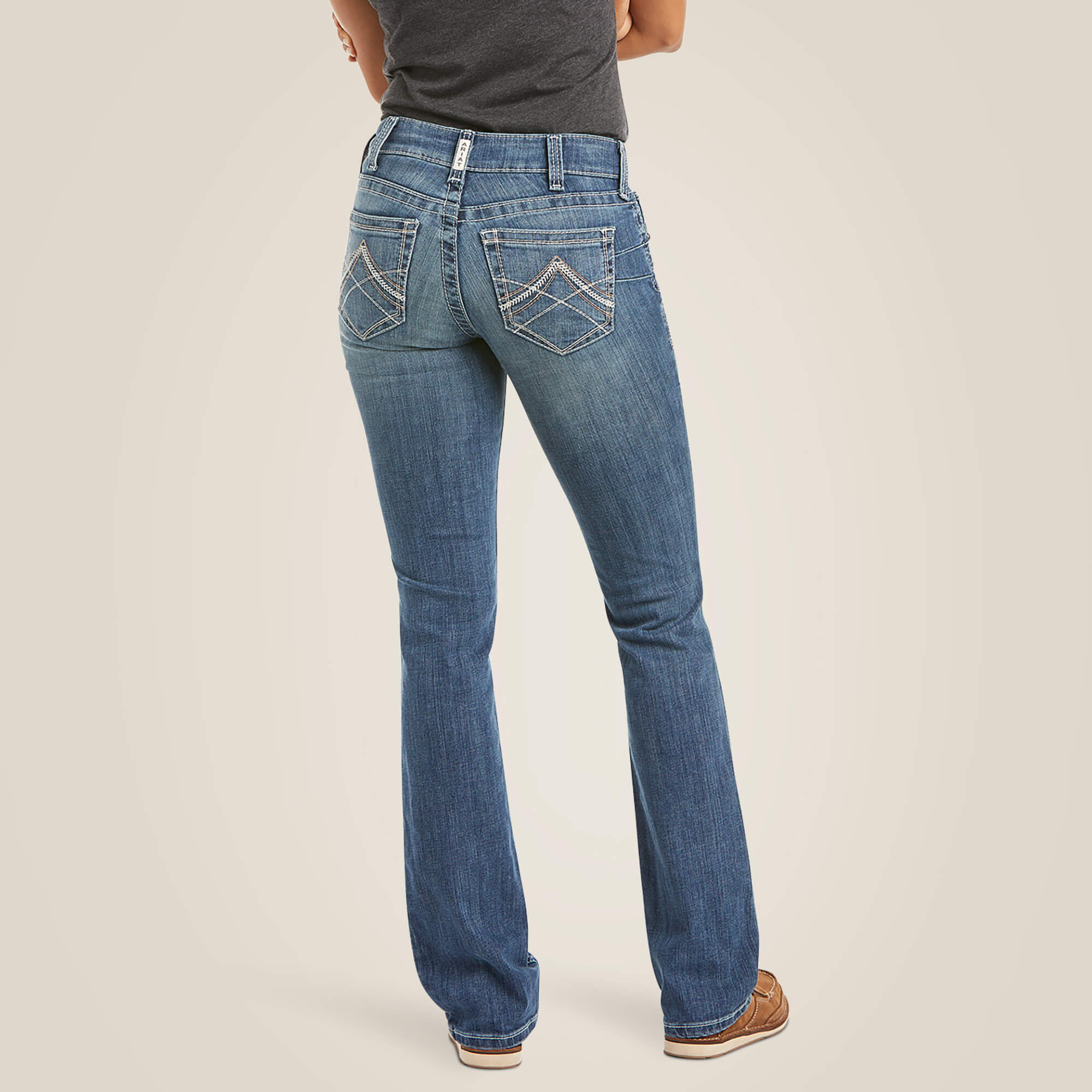 Jeans WMS REAL MID RISE STRETCH ICON STACKABLE STRAIGHT LEG JEAN RAINSTORM - Reitstiefel Kandel - Dein Reitshop