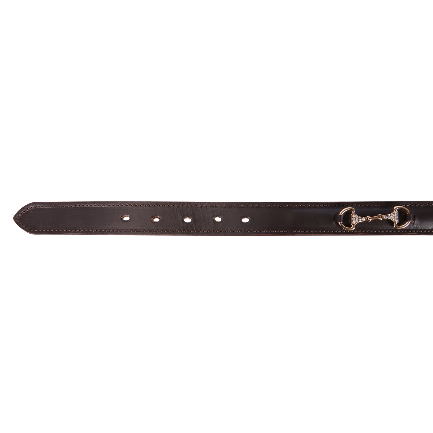 Gürtel Leather Belt With Snaffle Bits And Rhinestones