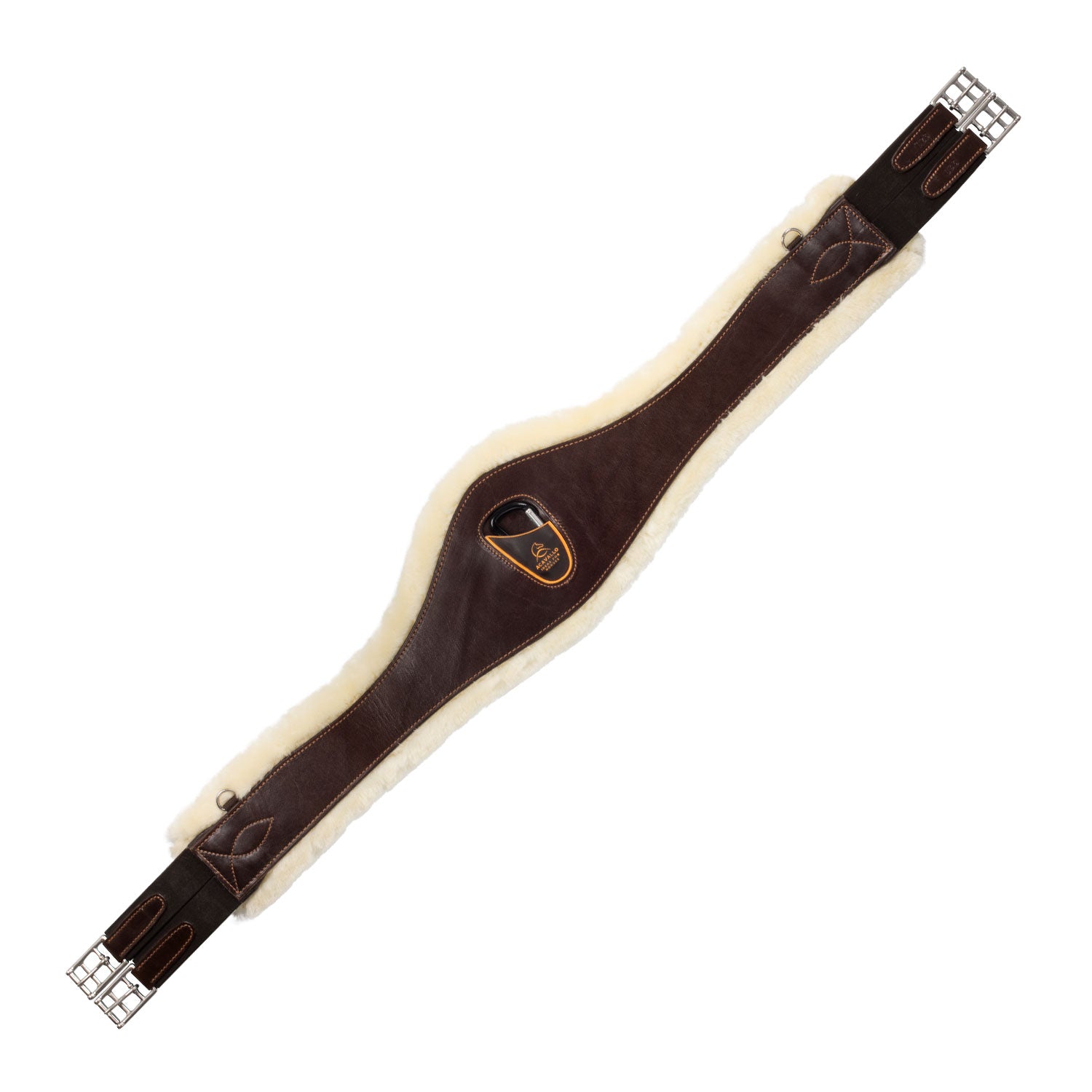 Sattelgurt LEATHER ANATOMIC GIRTH WITH REMOVABLE ECOWOOL LINING - Reitstiefel Kandel - Dein Reitshop