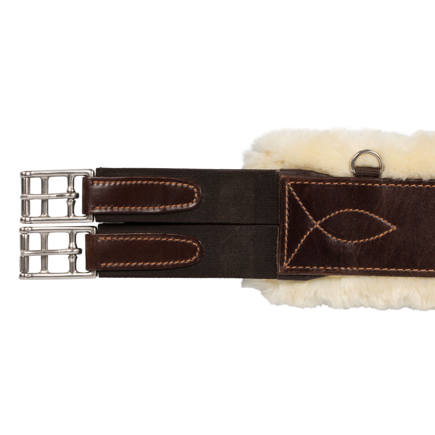 Sattelgurt LEATHER ANATOMIC GIRTH WITH REMOVABLE ECOWOOL LINING - Reitstiefel Kandel - Dein Reitshop